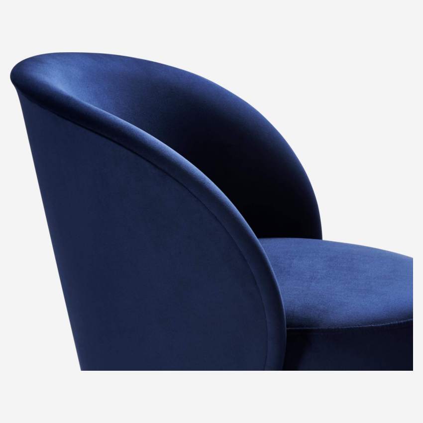 Sessel aus Samt - Blau