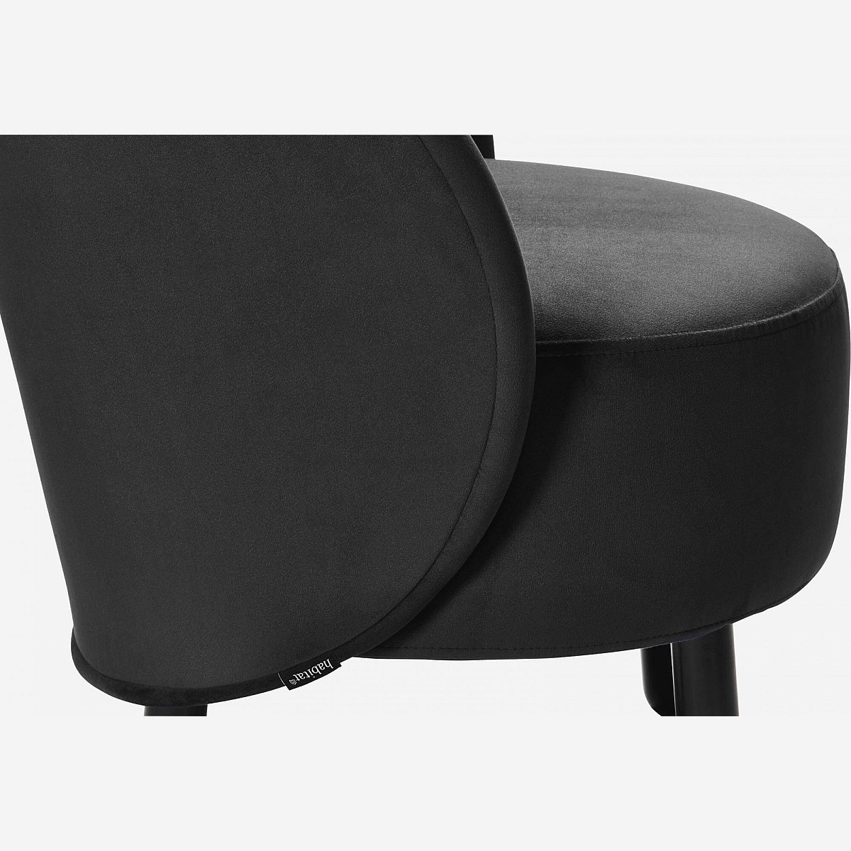 Bold - Velvet Tub Chair - Anthracite Chair - Habitat - Habitat