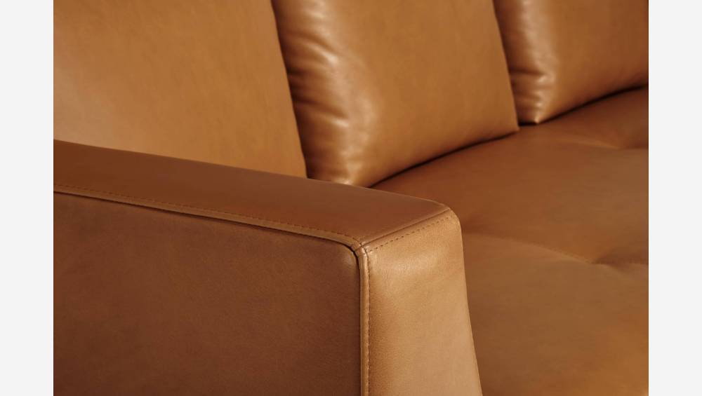 Canapé 3 places en cuir Vintage Leather - Cognac