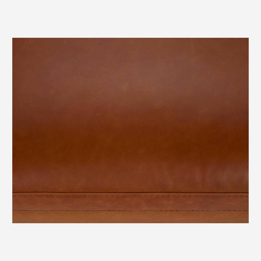 Repose-pieds en cuir Vintage Leather - Marron cognac