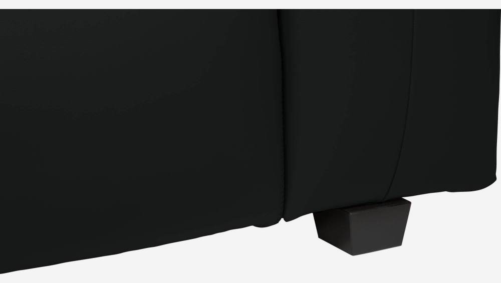 4-Sitzer Sofa aus Semianilinleder Savoy platin black