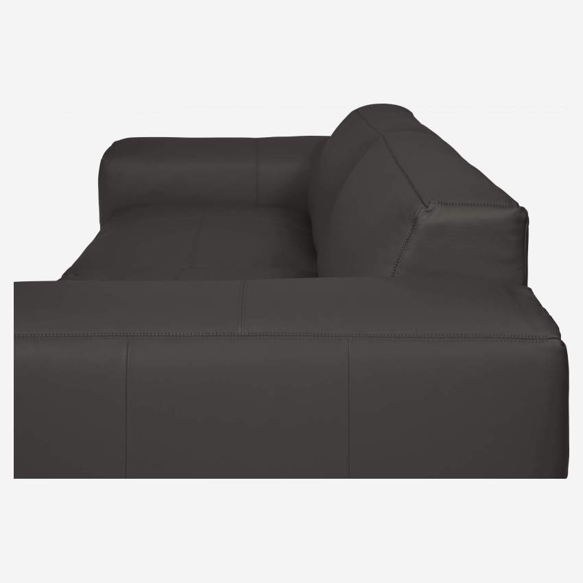 Savoy leather 4-seater sofa - Amaretto brown