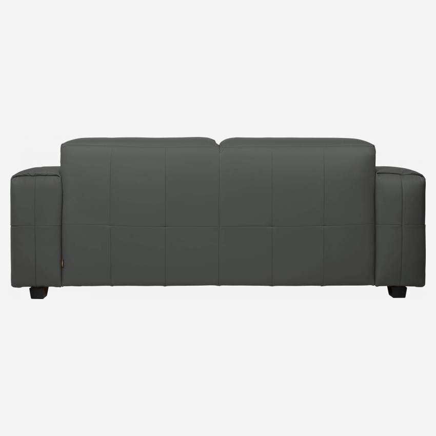 Savoy leather 4-seater sofa - Anthracite grey