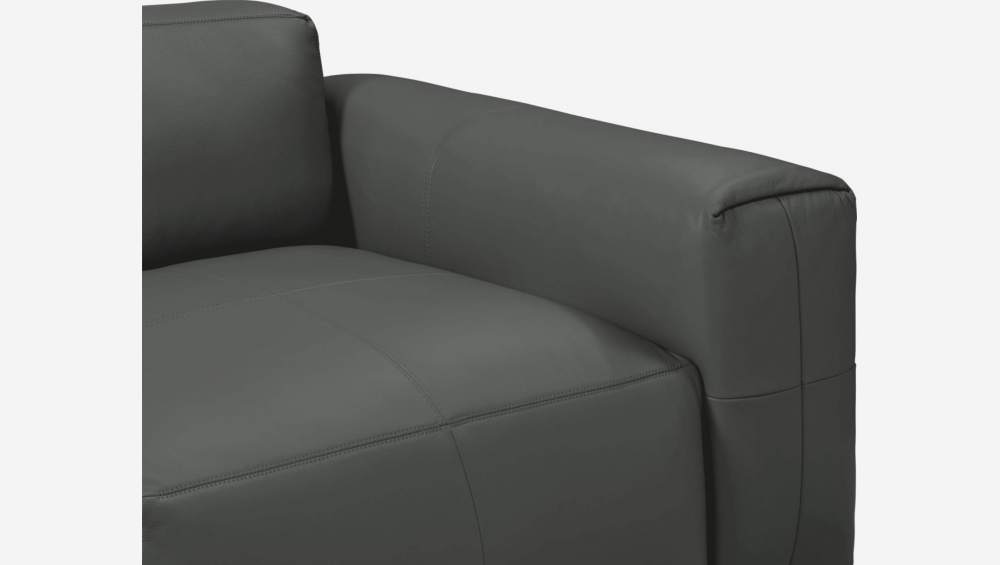 4-Sitzer Sofa aus Savoy-Leder - Anthrazit