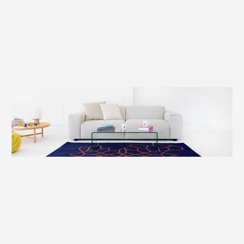 Lecce fabric 3-seater sofa - Grey