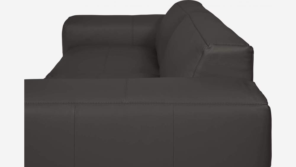 Savoy leather 3-seater sofa - Amaretto brown