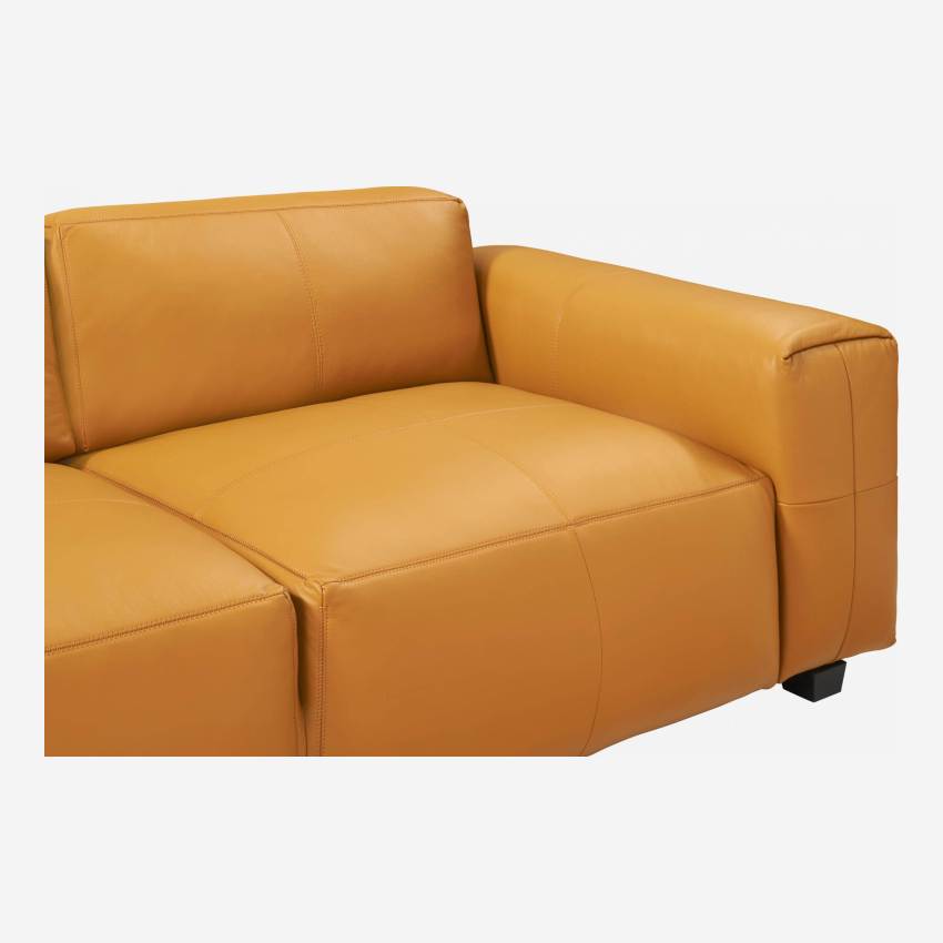 Savoy leather 3-seater sofa - Cognac