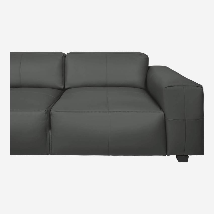 3-Sitzer Sofa aus Savoy-Leder - Anthrazit