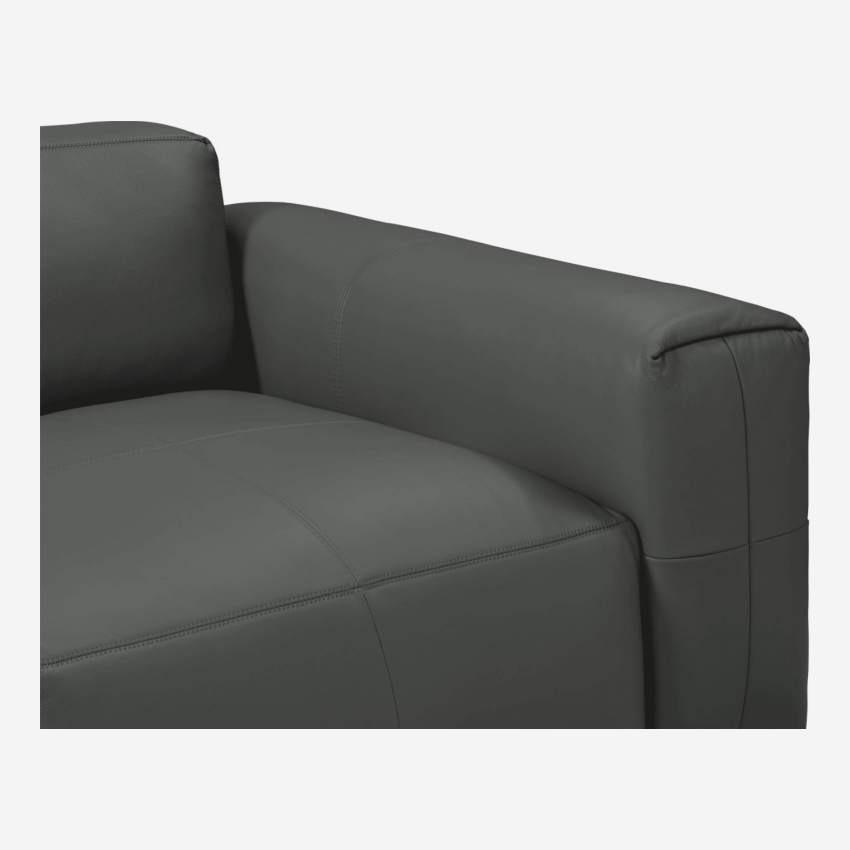 3-Sitzer Sofa aus Savoy-Leder - Anthrazit