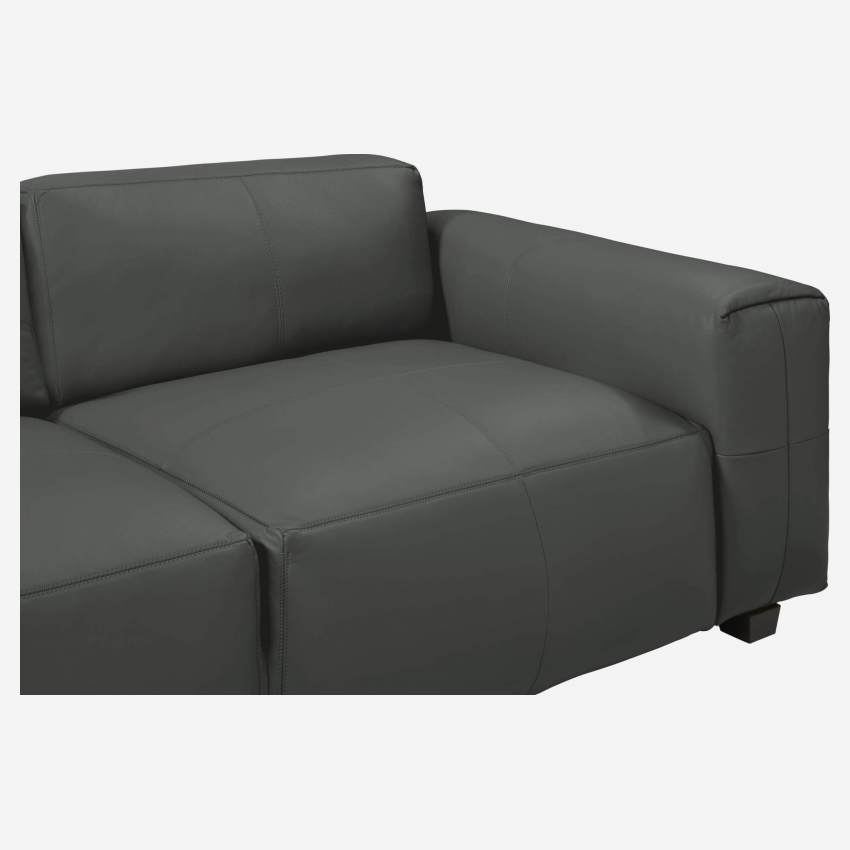 2-Sitzer Sofa aus Savoy-Leder - Anthrazit