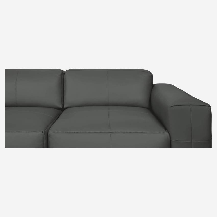 2-Sitzer Sofa aus Savoy-Leder - Anthrazit