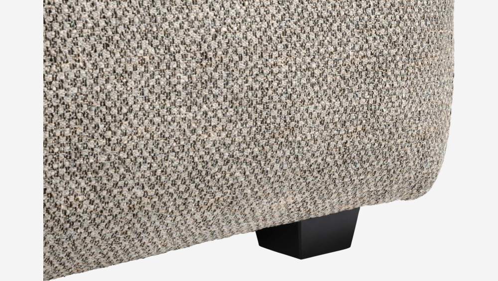 Bellagio fabric footstool - Grey Black