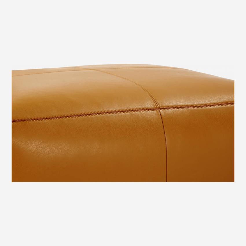 Savoy leather footstool - Cognac
