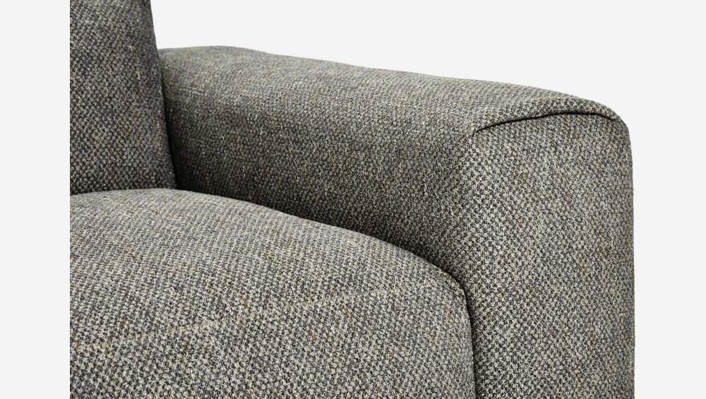 3-Sitzer Sofa mit Chaiselongue links aus Stoff Bellagio night black