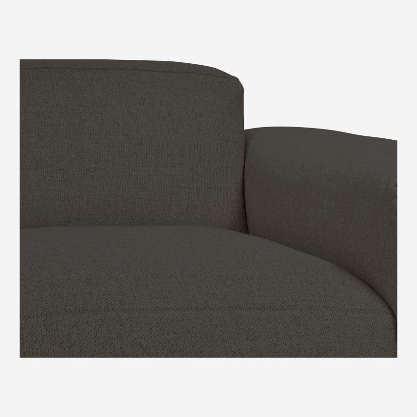 3-Sitzer Sofa mit Chaiselongue links aus Lecce-Stoff - Grau