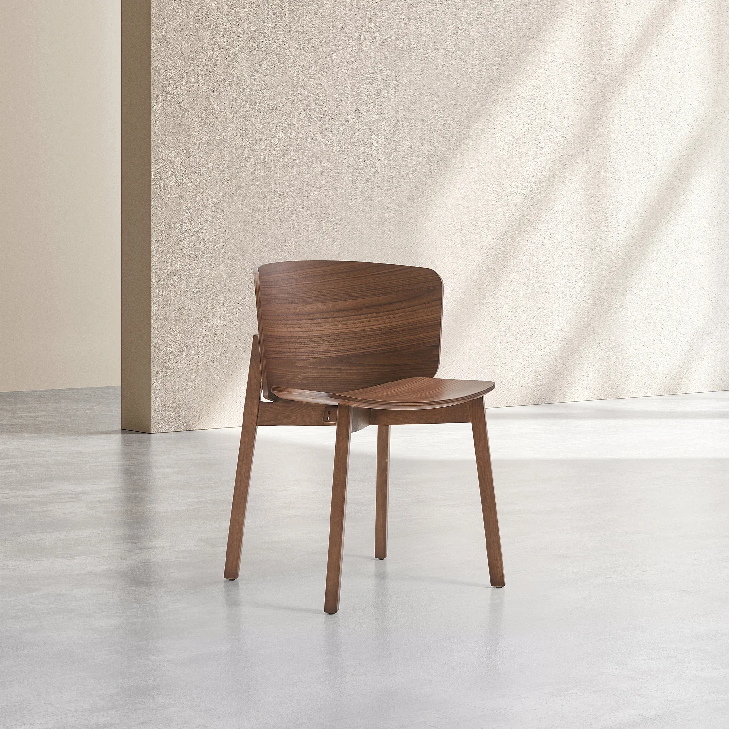 Lot de 2 chaises en chêne massif finition noyer - 6