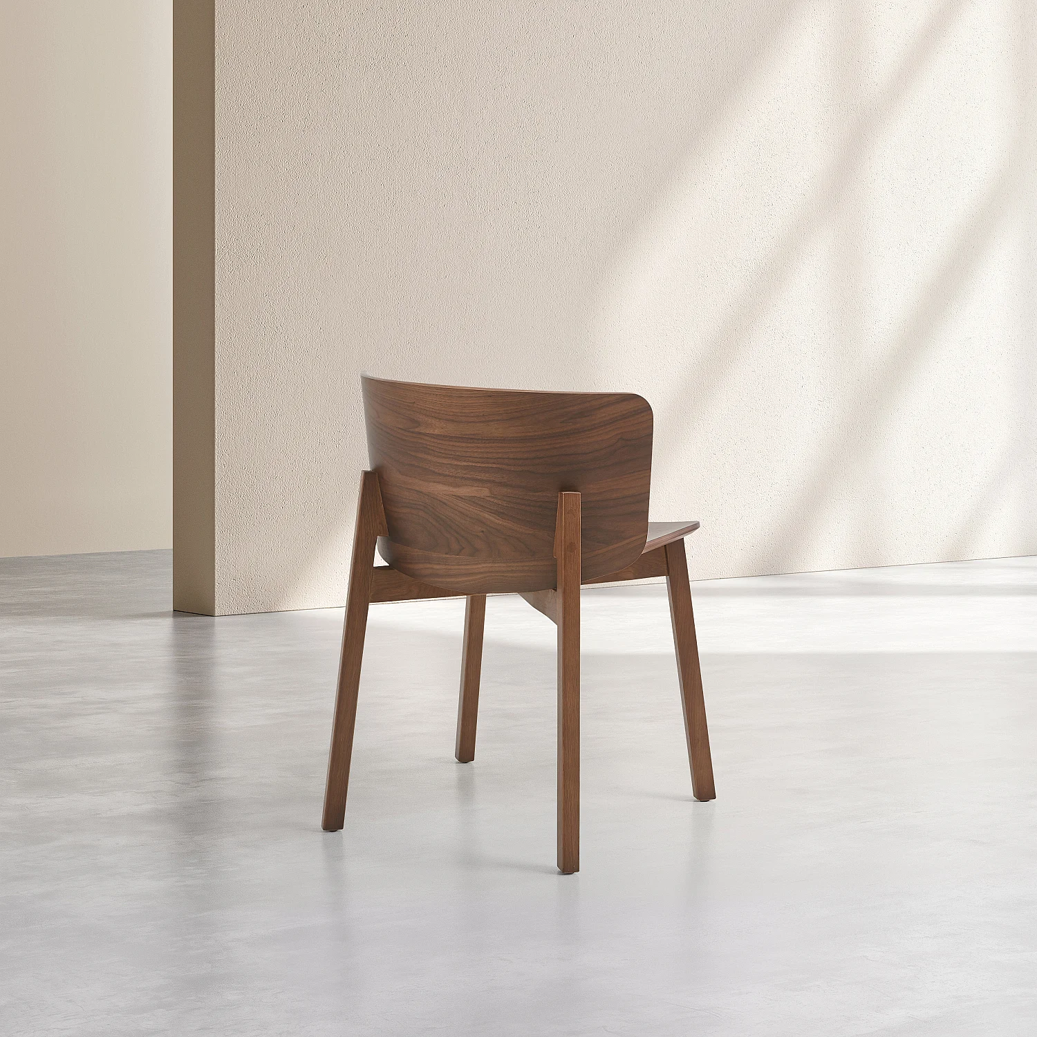 Lot de 2 chaises en chêne massif finition noyer - 5