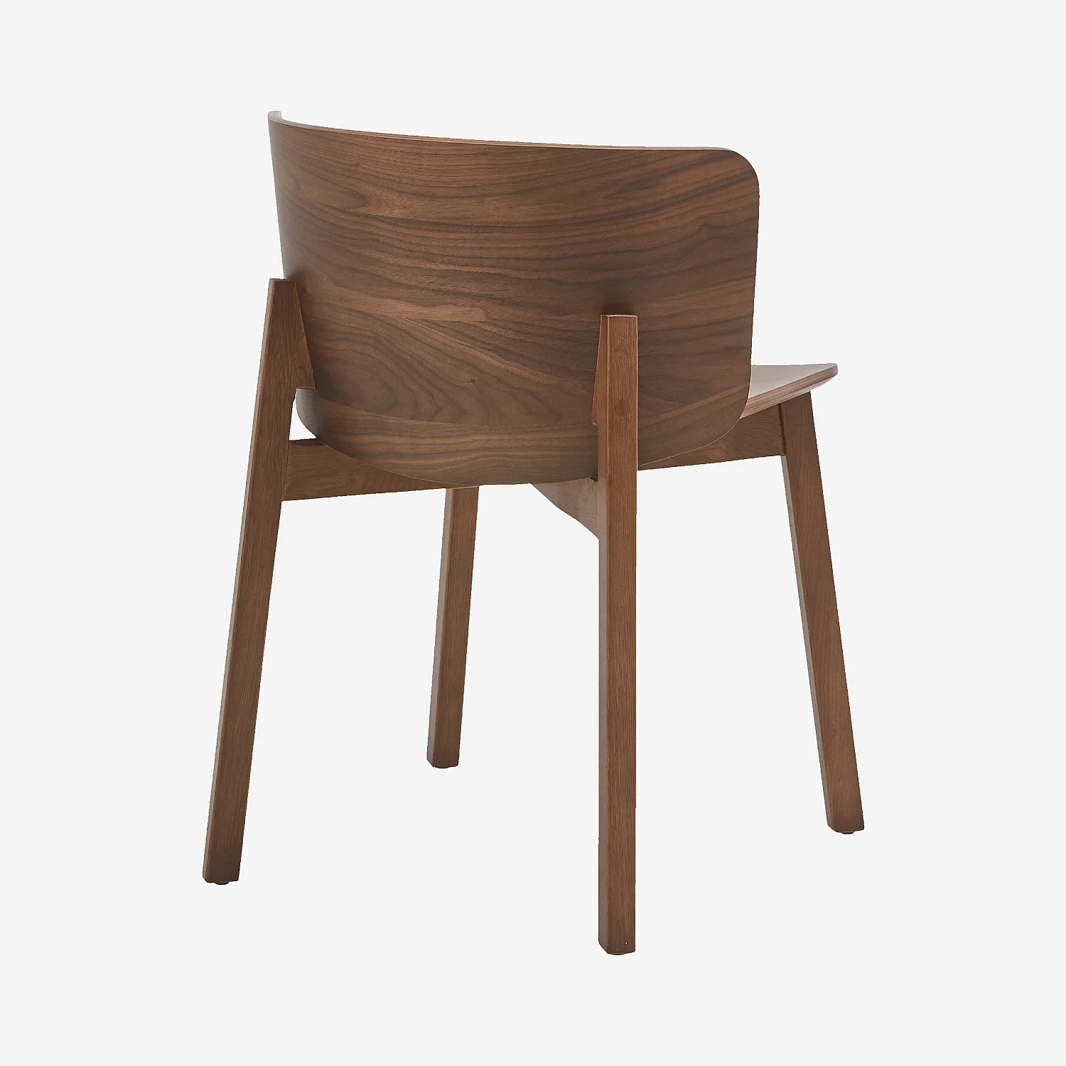 Lot de 2 chaises en chêne massif finition noyer - 4