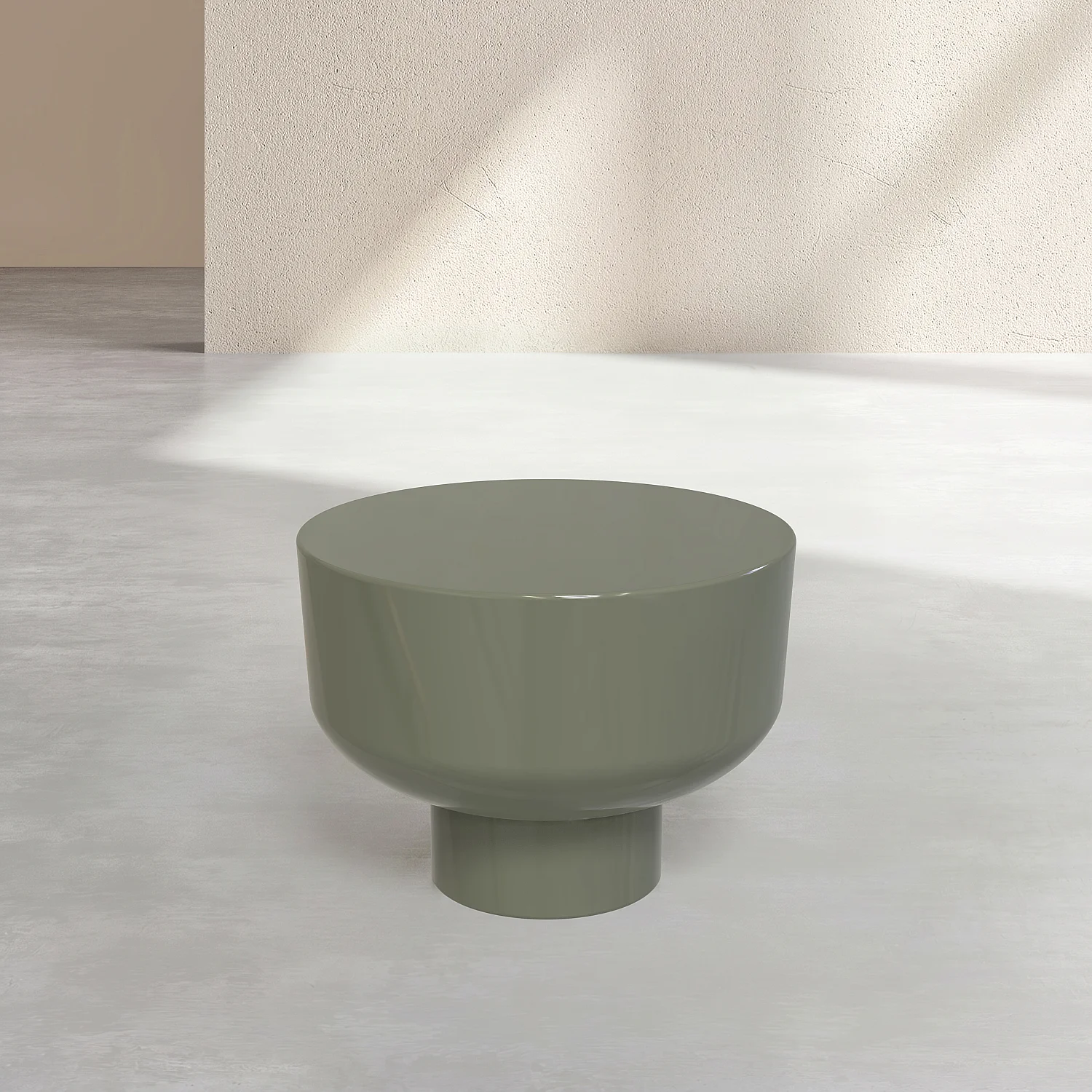 Table basse en métal - Vert argile émaillé - 3