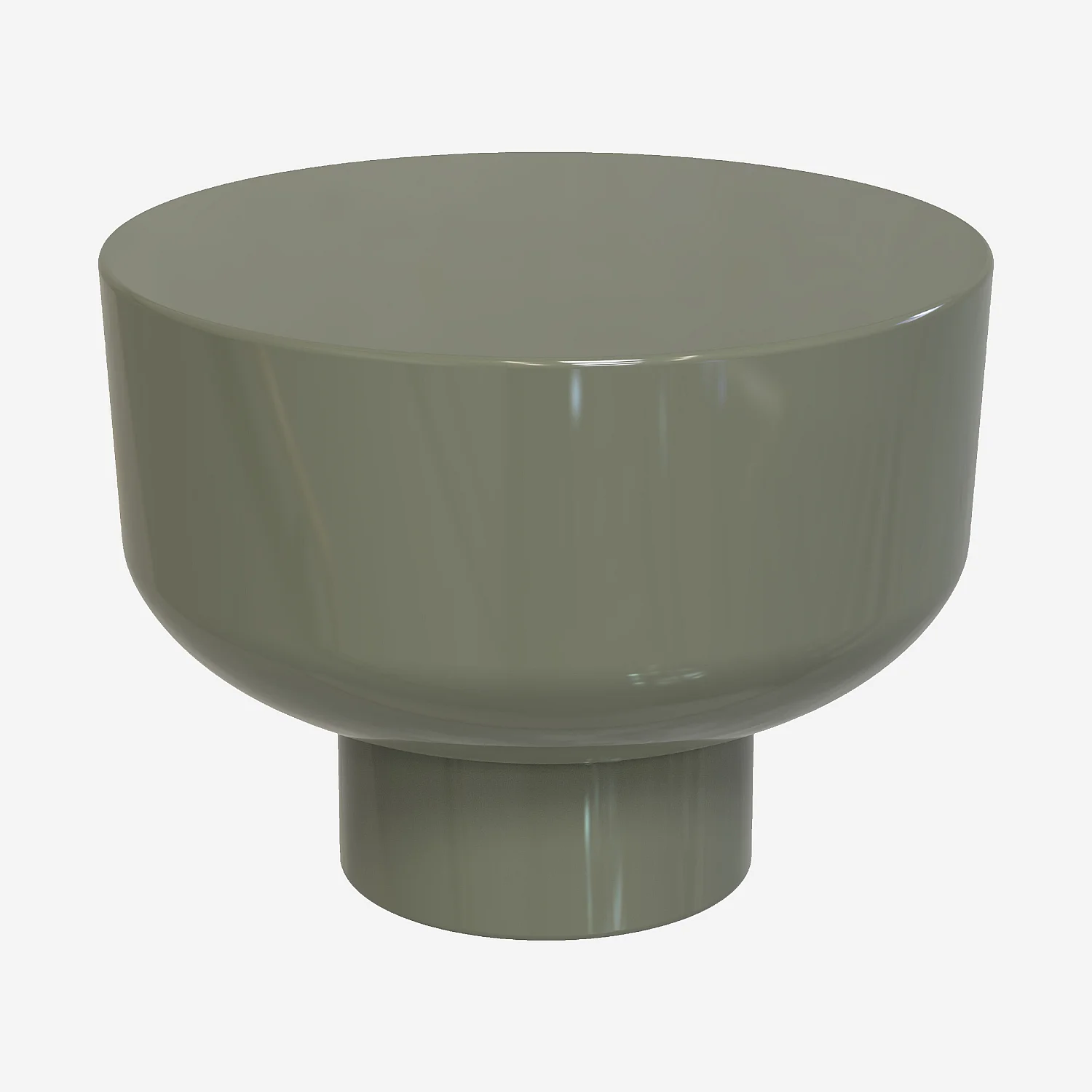 Table basse en métal - Vert argile émaillé - 1