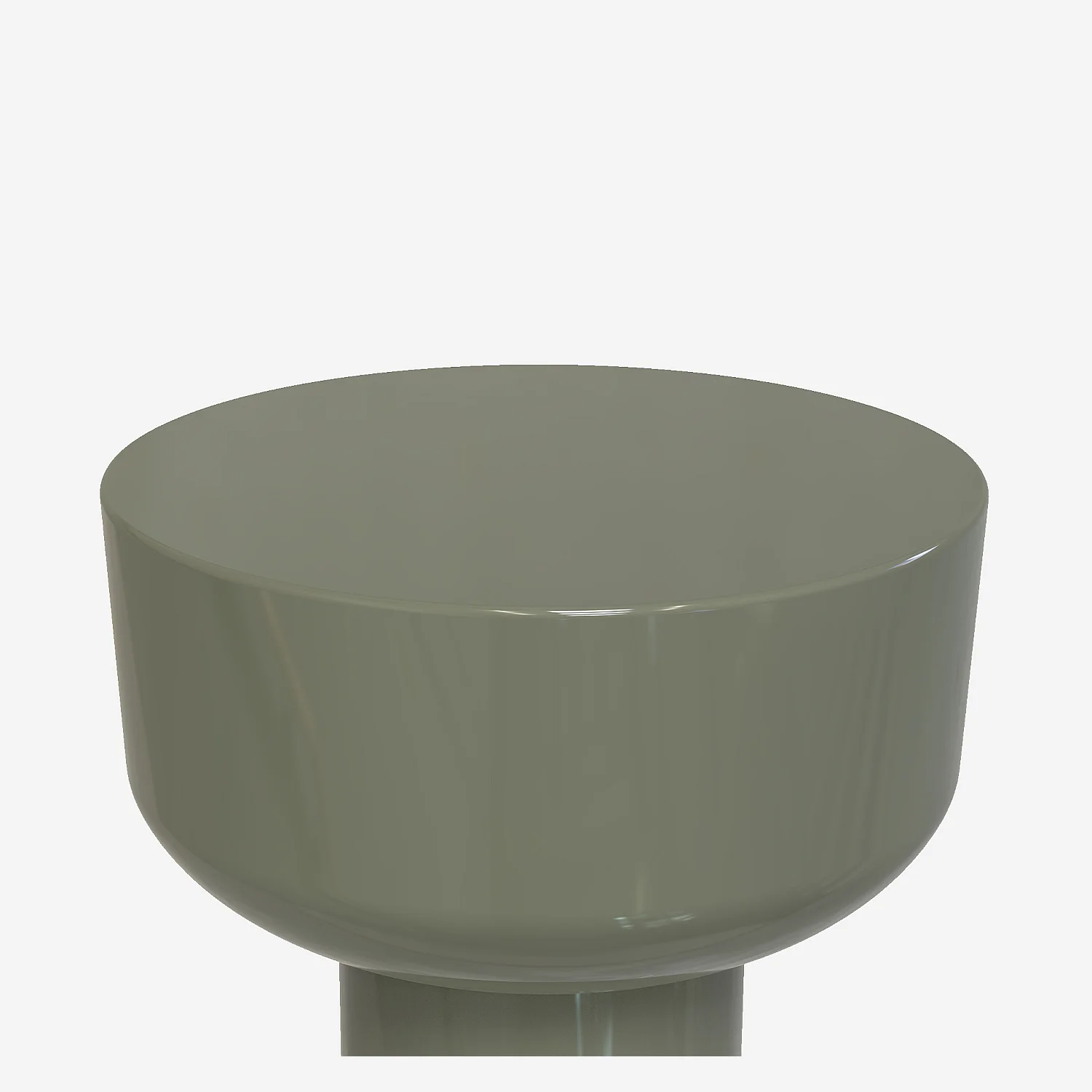 Table basse en métal - Vert argile émaillé - 3