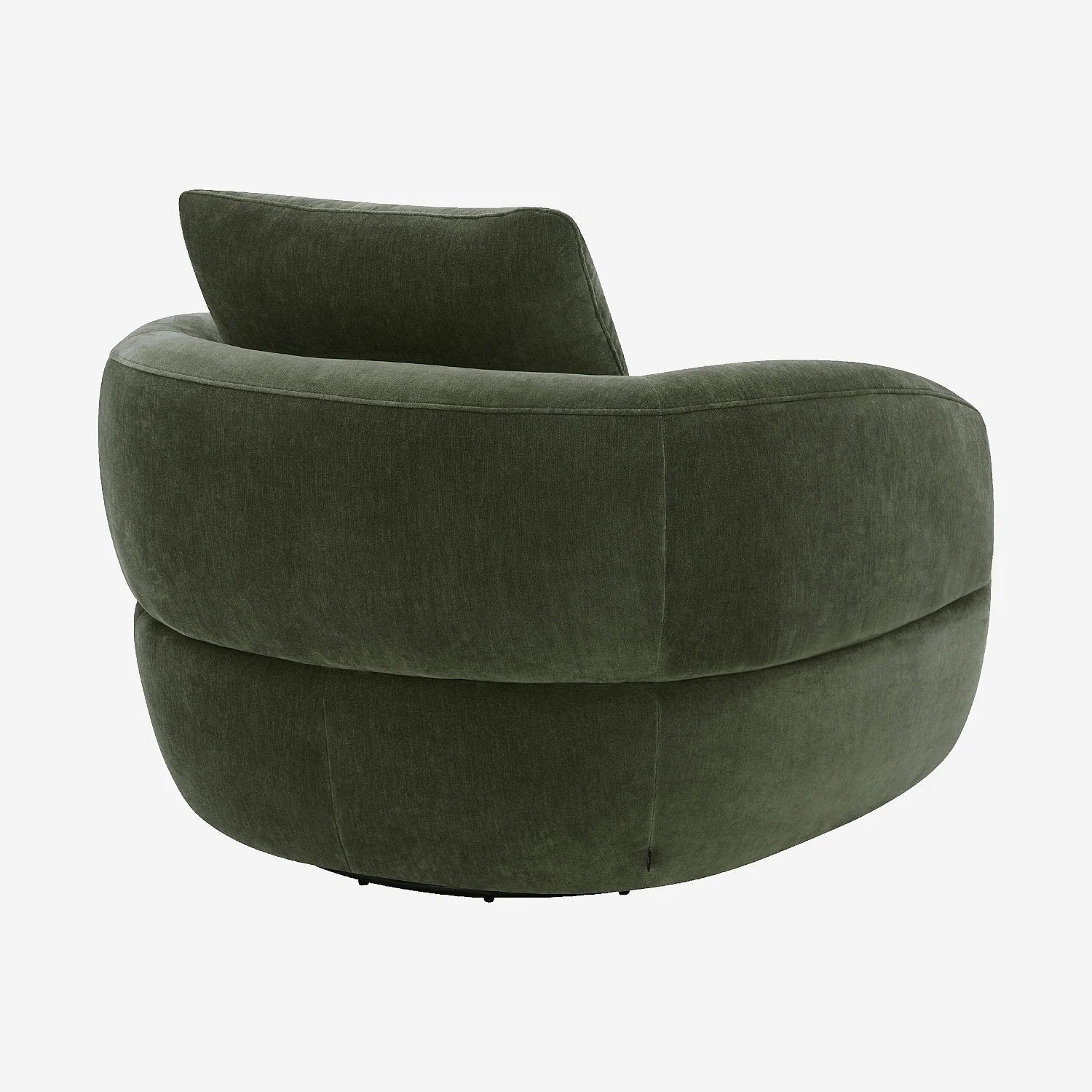 Fauteuil pivotant en tissu - Vert sapin - 4