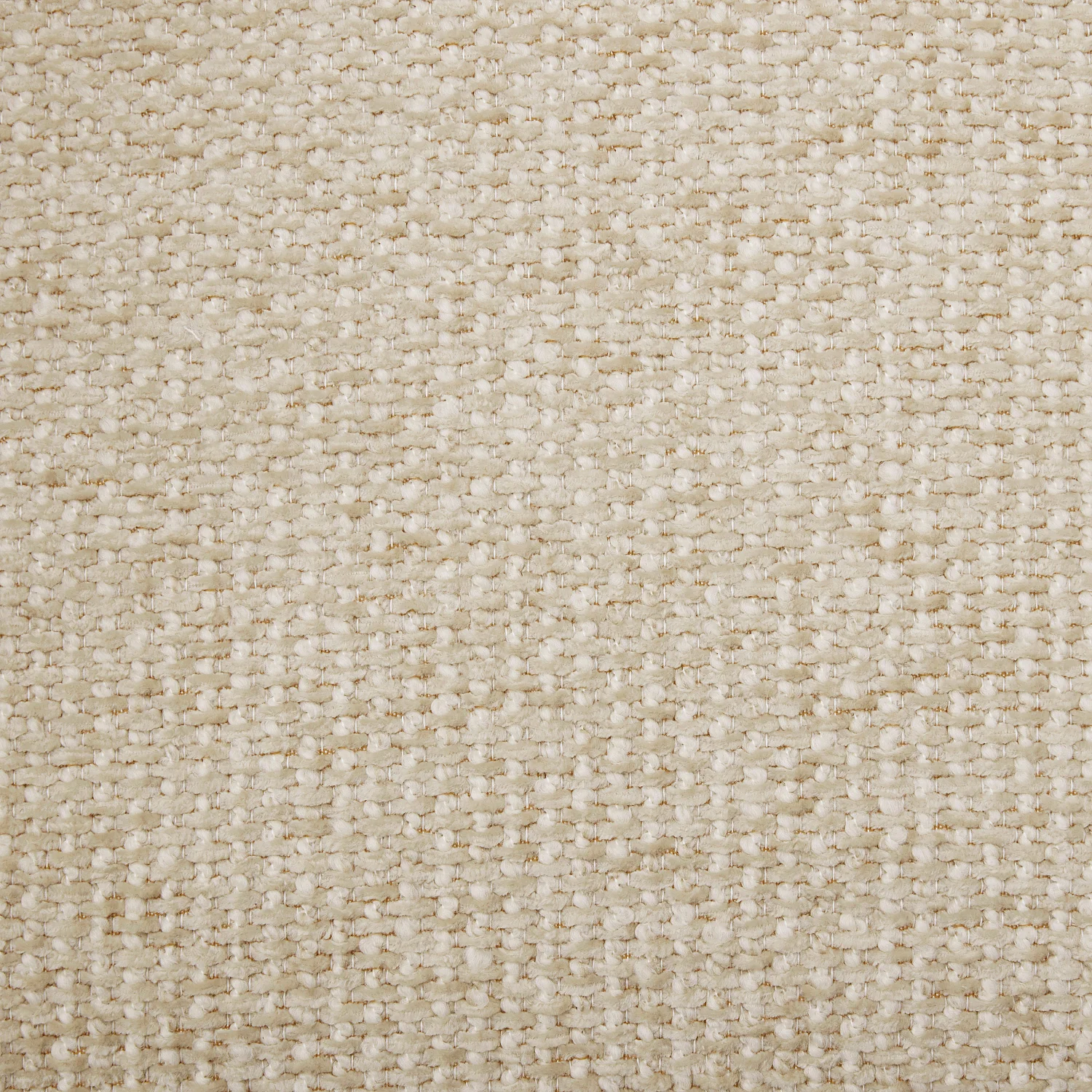 Fauteuil en tissu chenille et bois - Crème - 3