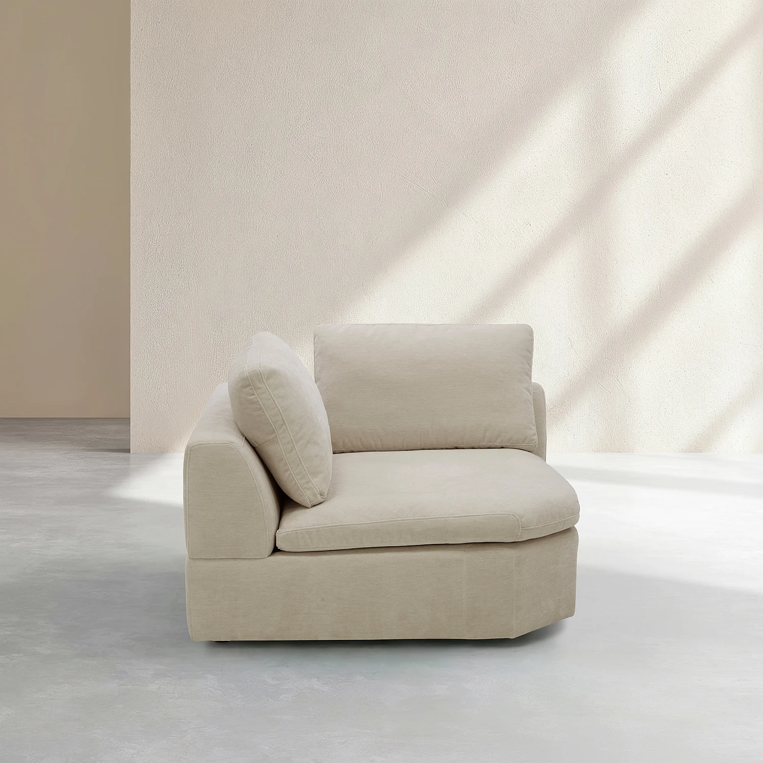 Eckmodul aus Stoff - Beige Meringue - 3