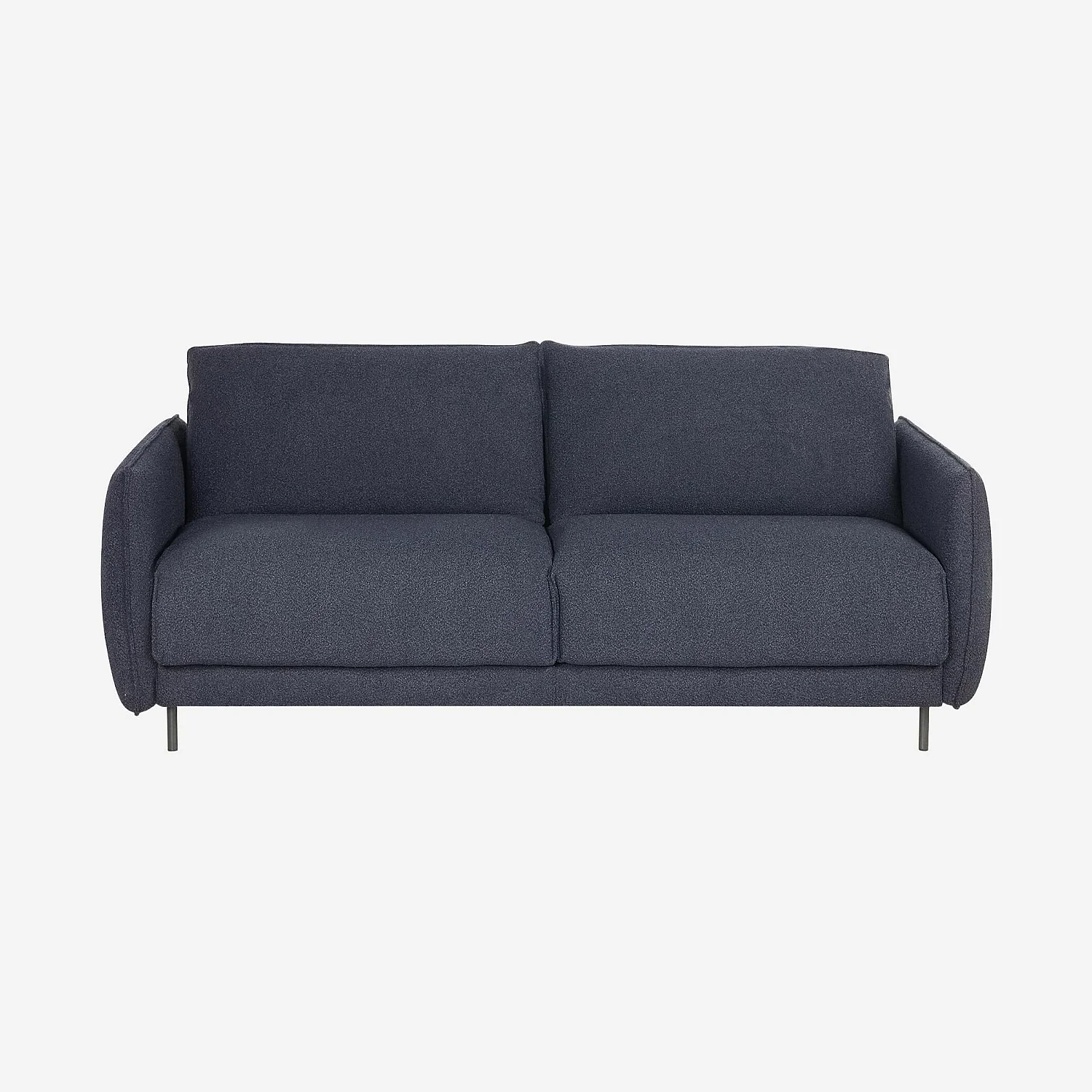 Canapé convertible 2 places - Couchage 140 cm - Matelas en mousse 13 cm - Tissu Tolfa Bleu marine - 2