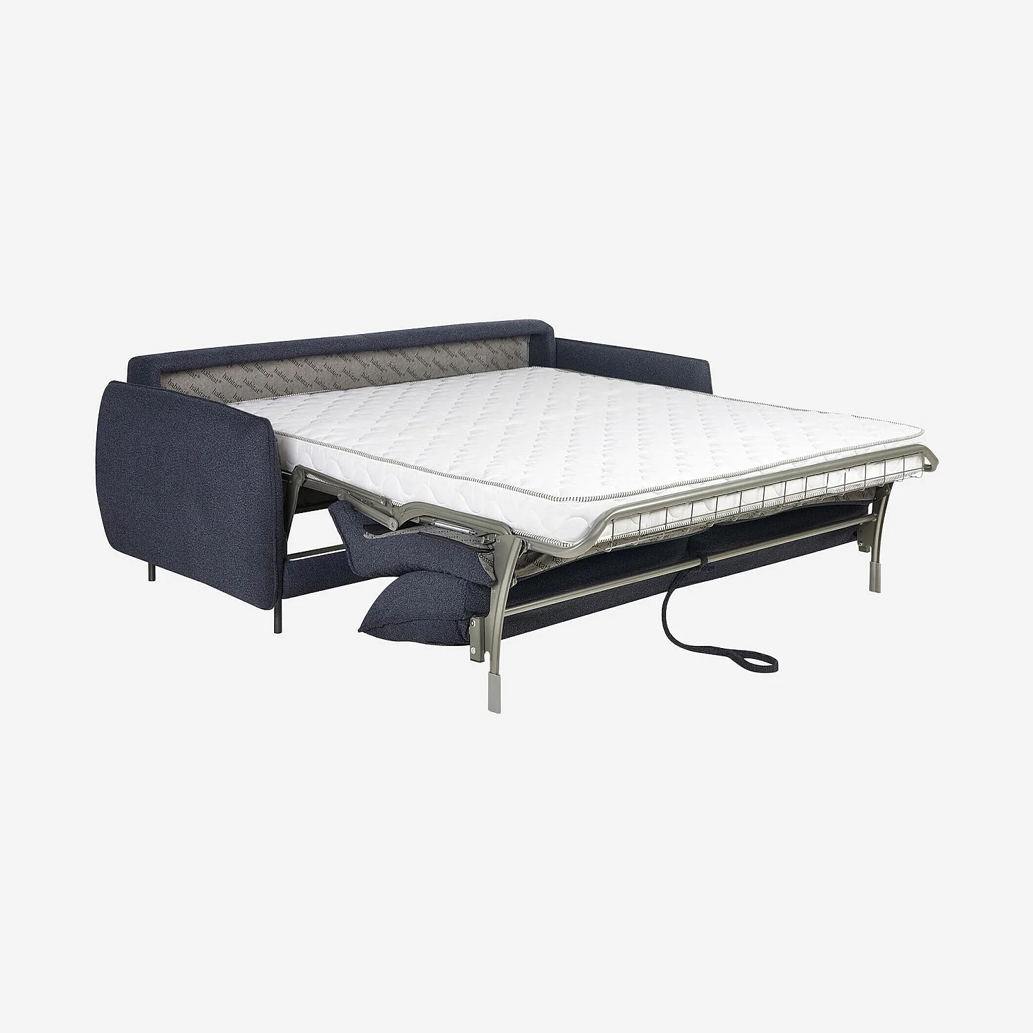 Canapé convertible 3 places - Couchage 160 cm - Matelas en mousse 13 cm - Tissu Tolfa Bleu marine - 3