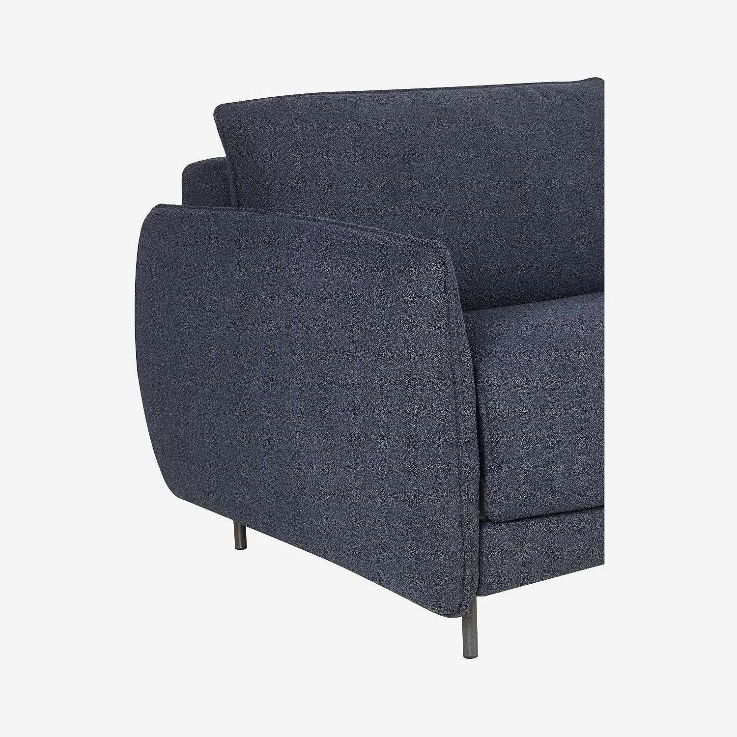 Canapé convertible 3 places - Couchage 160 cm - Matelas en mousse 13 cm - Tissu Tolfa Bleu marine - 4