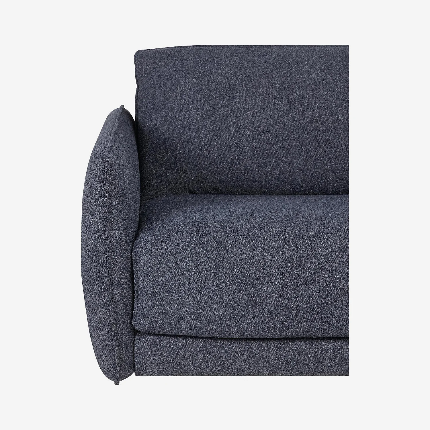 Canapé convertible 3 places - Couchage 160 cm - Matelas en mousse 13 cm - Tissu Tolfa Bleu marine - 9