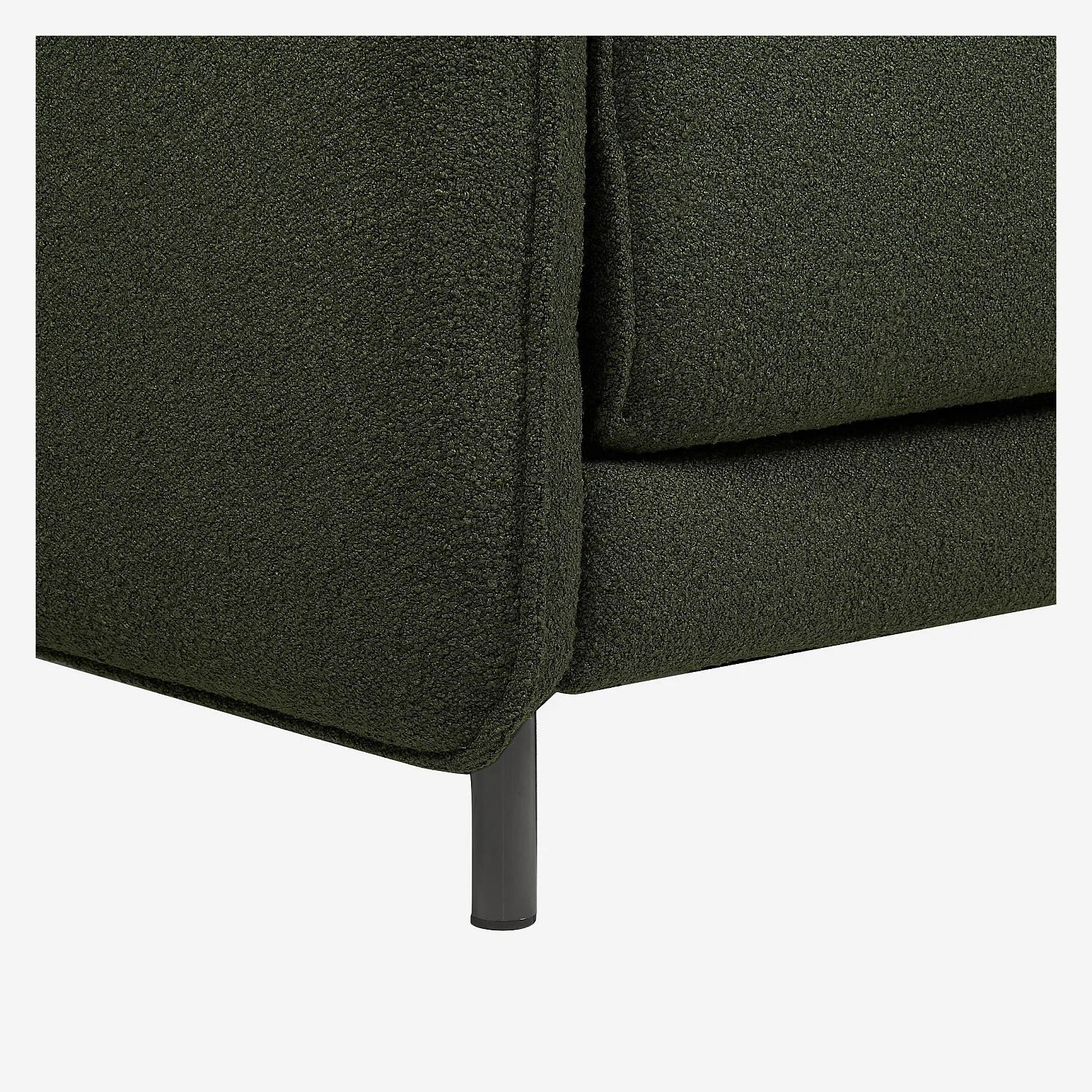 Canapé convertible 3 places - Couchage 160 cm - Matelas en mousse 13 cm - Tissu Tolfa Vert kaki - 5