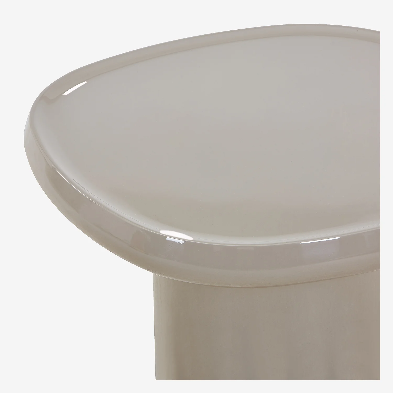 Table d'appoint carrée laquée - Taupe - 6
