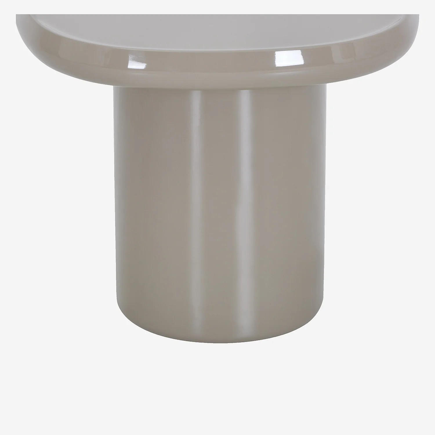 Table d'appoint carrée laquée - Taupe - 5