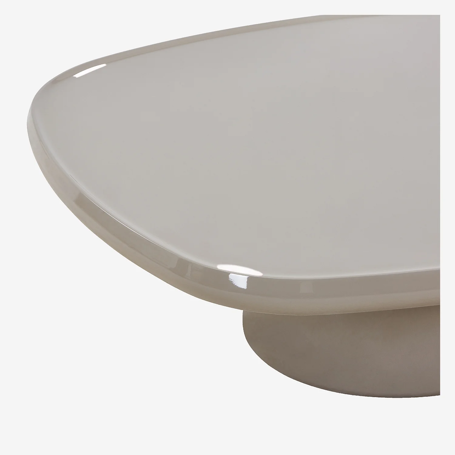 Table basse carrée laquée - Taupe - 5