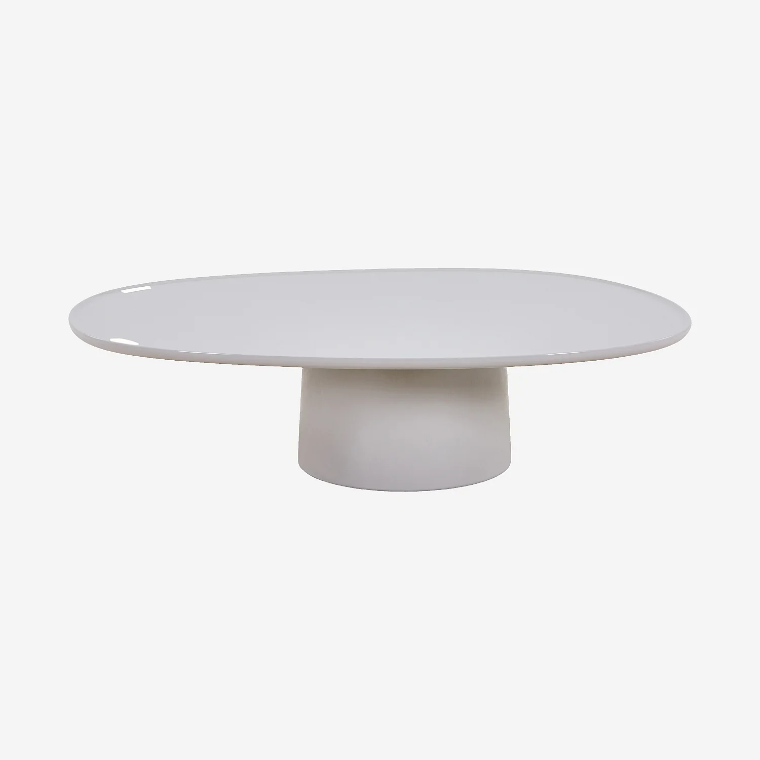 Table basse organique laquée - Beige - 1