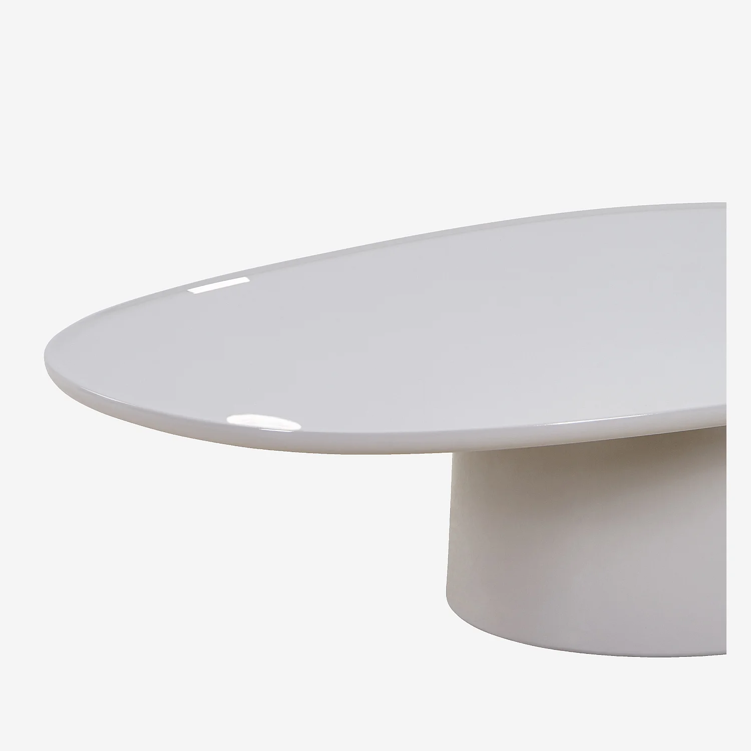Table basse organique laquée - Beige - 2