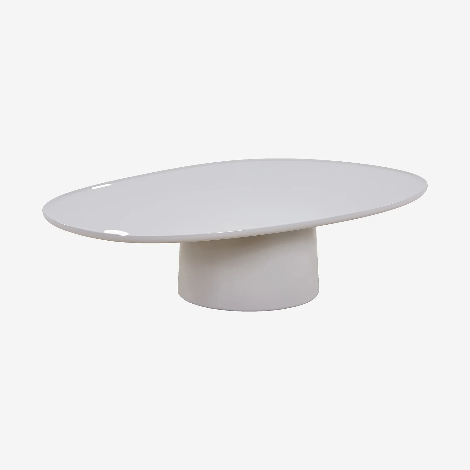 Table basse organique laquée - Beige - 3