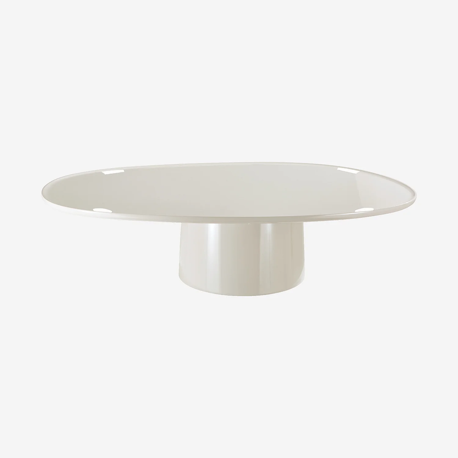 Table basse organique laquée - Beige - 1