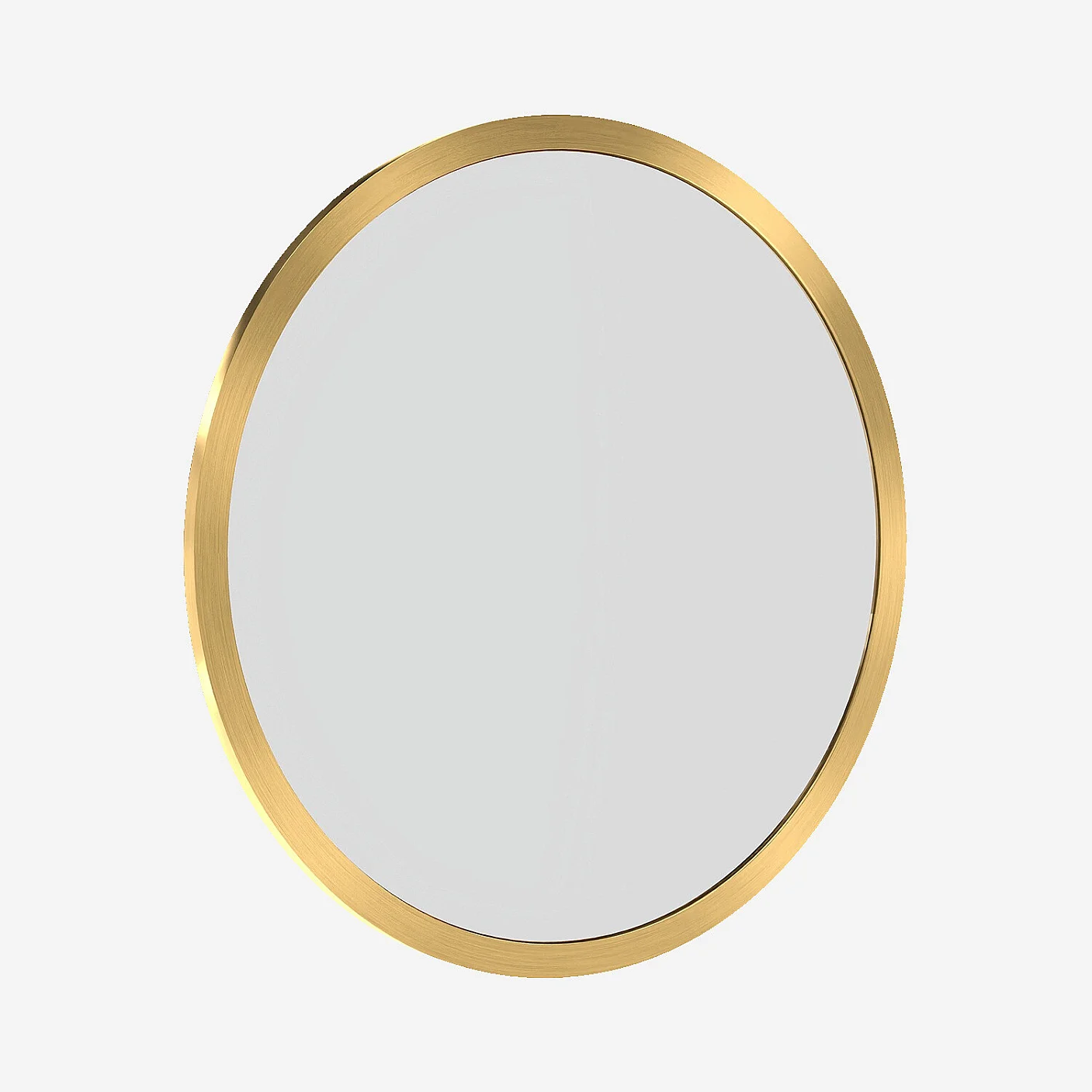 Miroir rond en aluminium - 100 cm - Laiton brossé - 2
