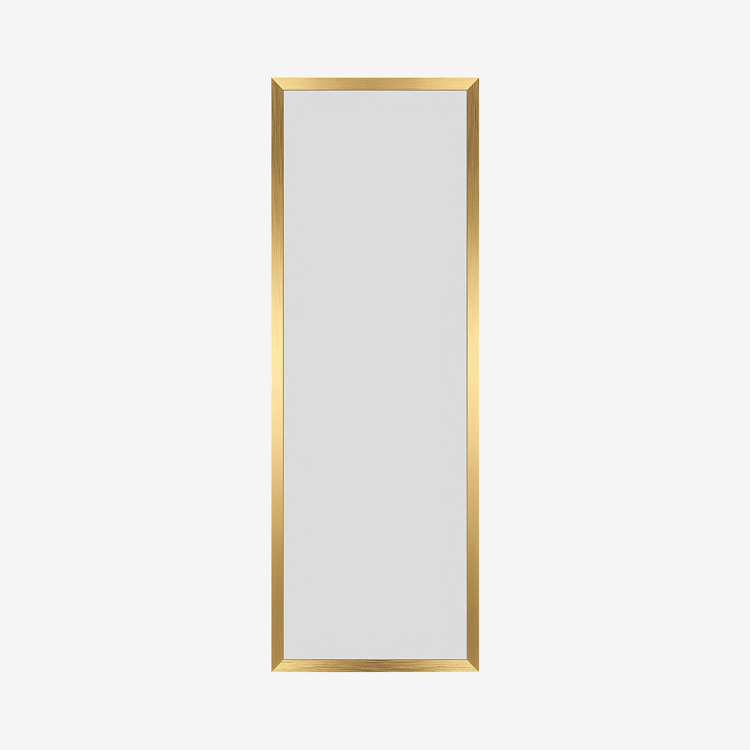 Miroir rectangulaire en aluminium - 200 x 70 cm - Laiton brossé - 1