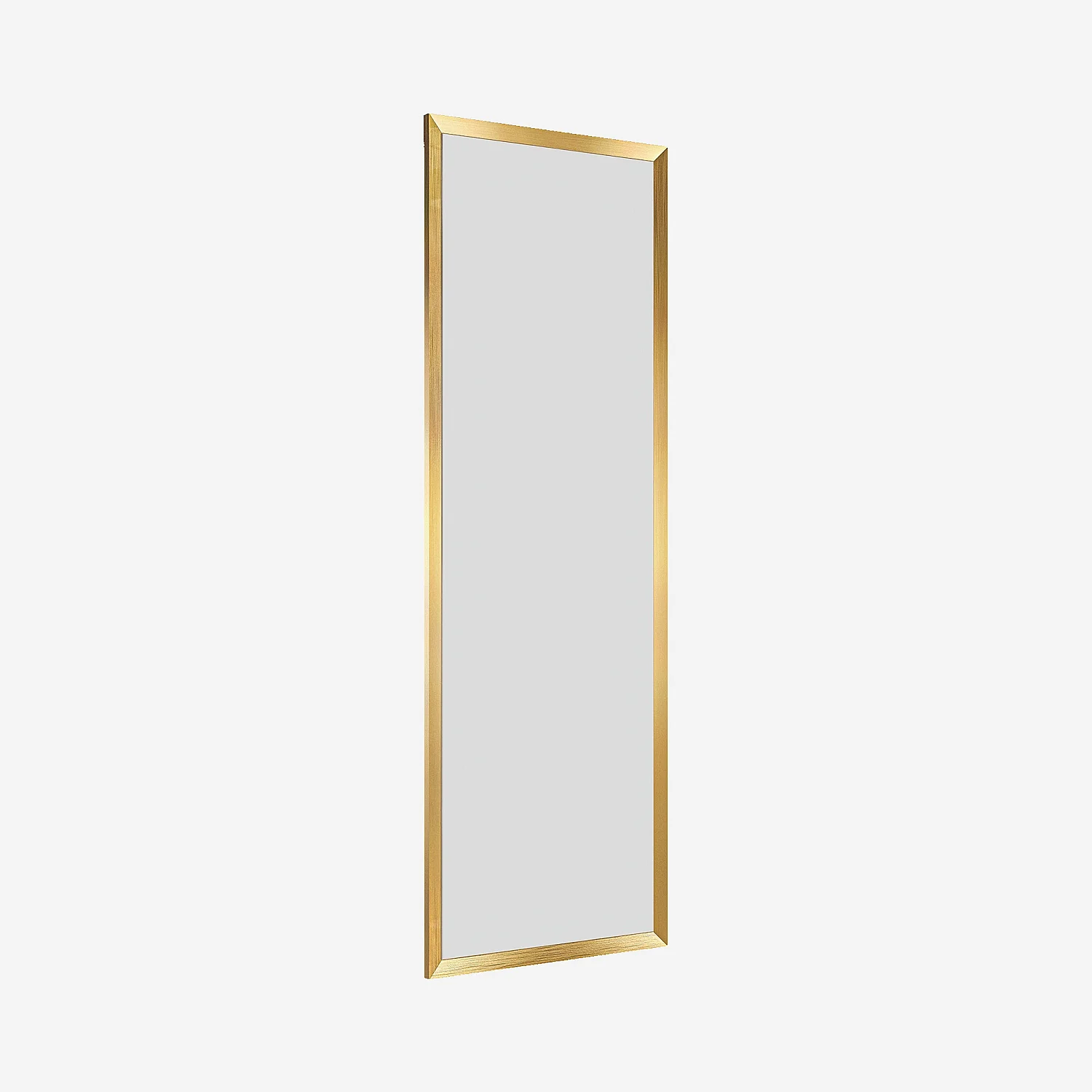 Miroir rectangulaire en aluminium - 200 x 70 cm - Laiton brossé - 2