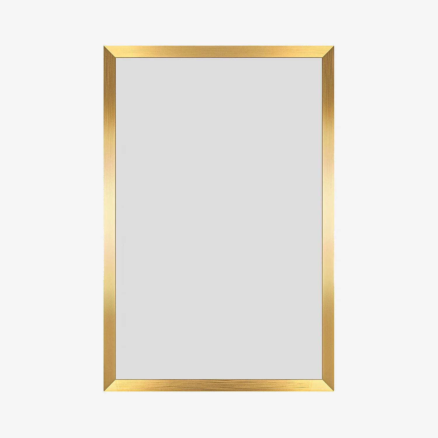 Miroir rectangulaire en aluminium - 120 x 80 cm - Laiton brossé - 1