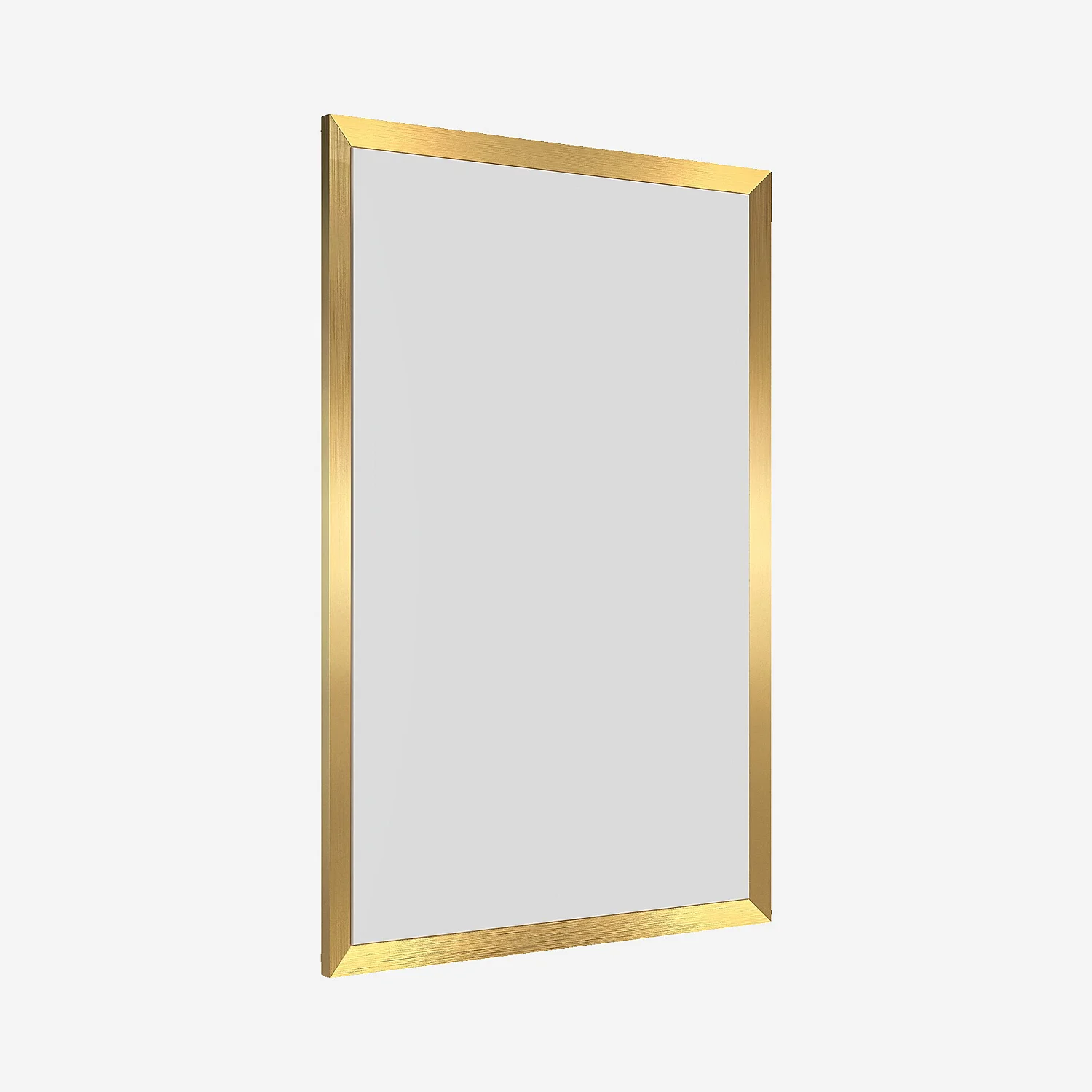 Miroir rectangulaire en aluminium - 120 x 80 cm - Laiton brossé - 2
