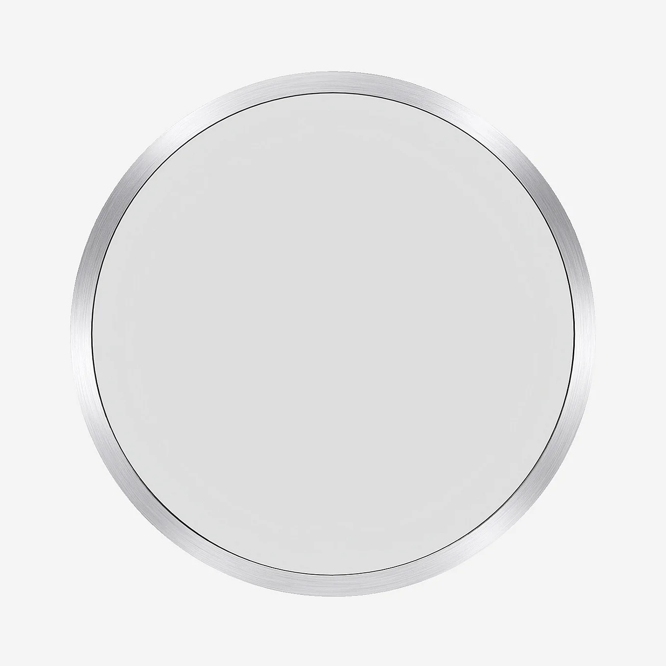Miroir rond en aluminium - 100 cm - Chrome - 1