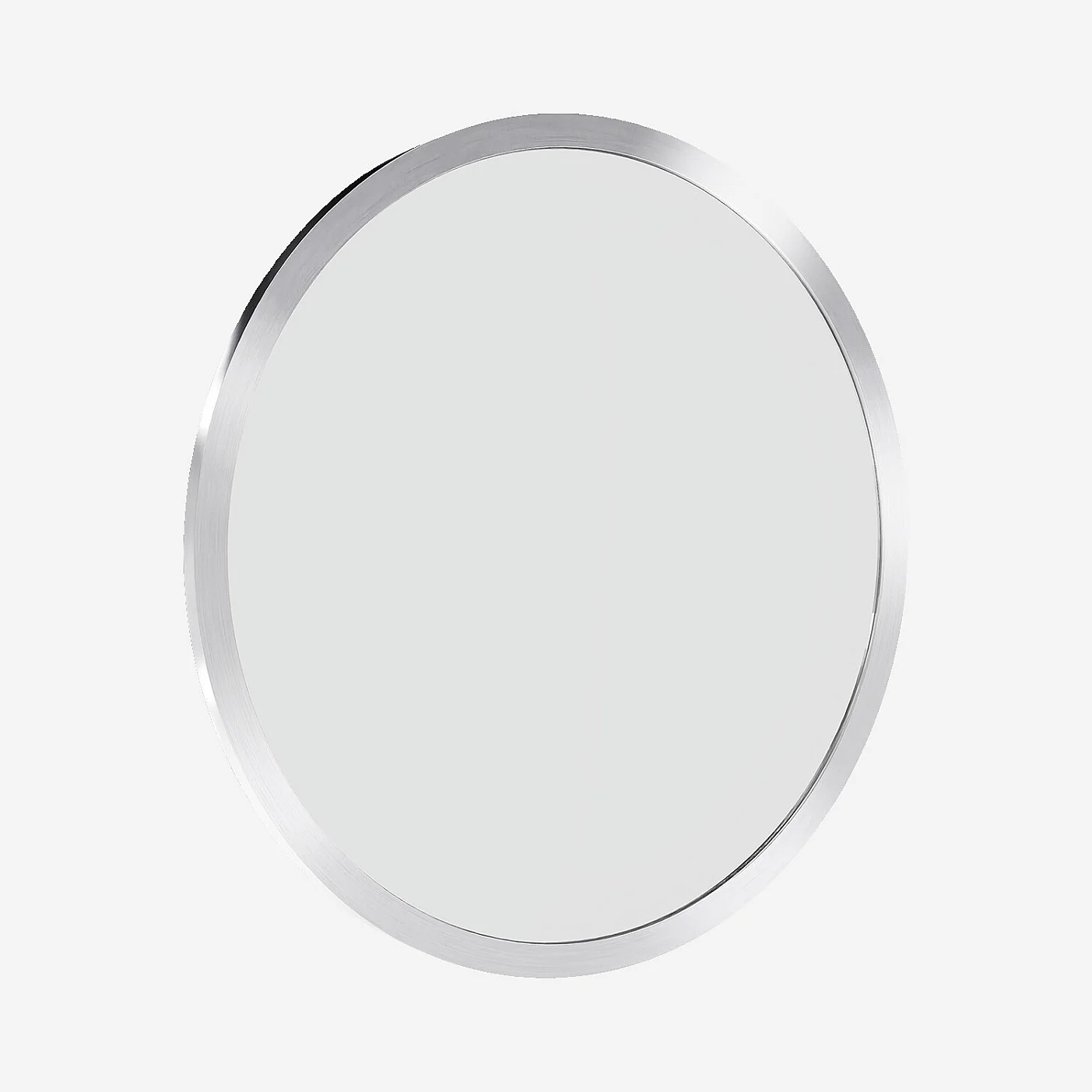 Miroir rond en aluminium - 100 cm - Chrome - 2