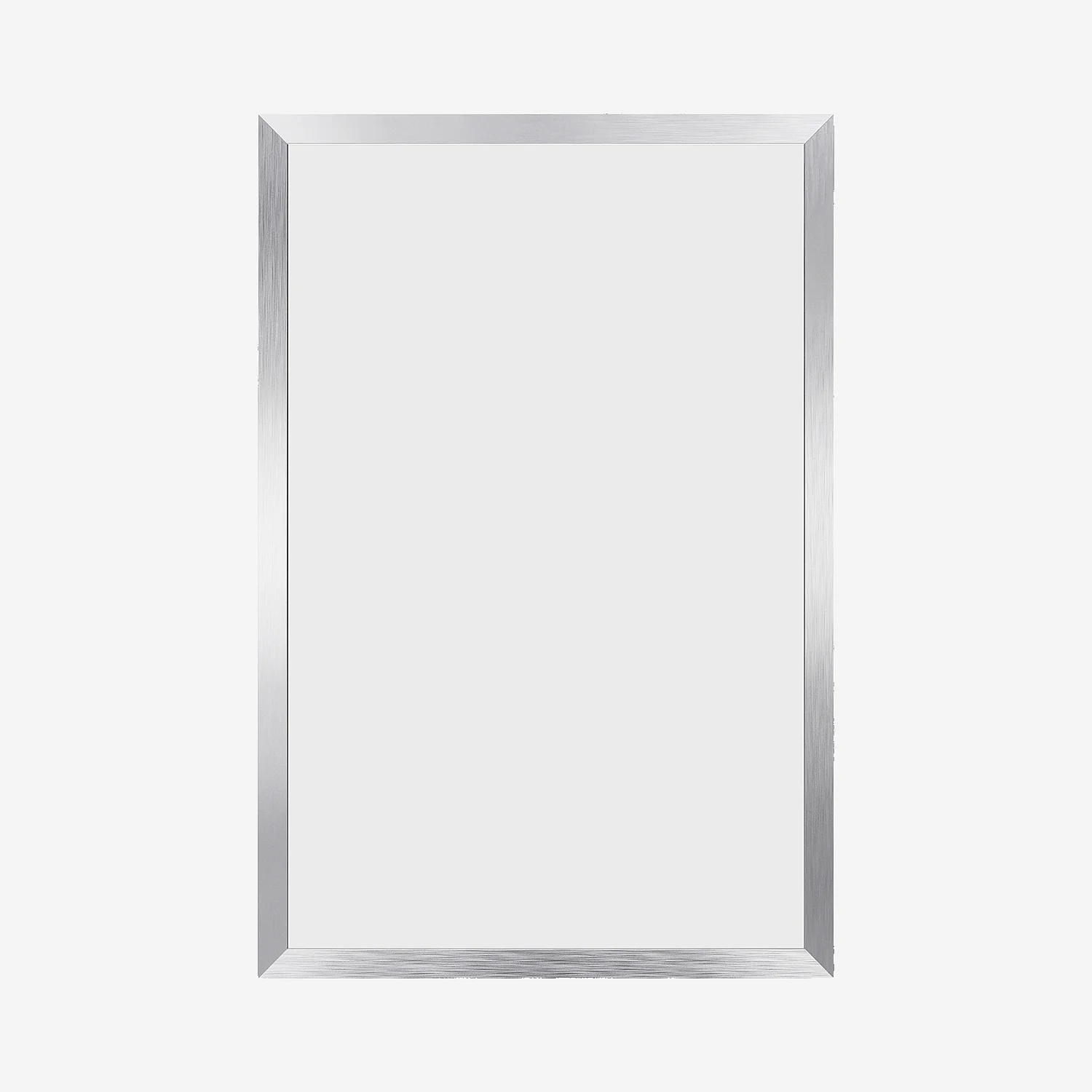 Miroir rectangulaire en aluminium - 120 x 80 cm - Chrome - 1