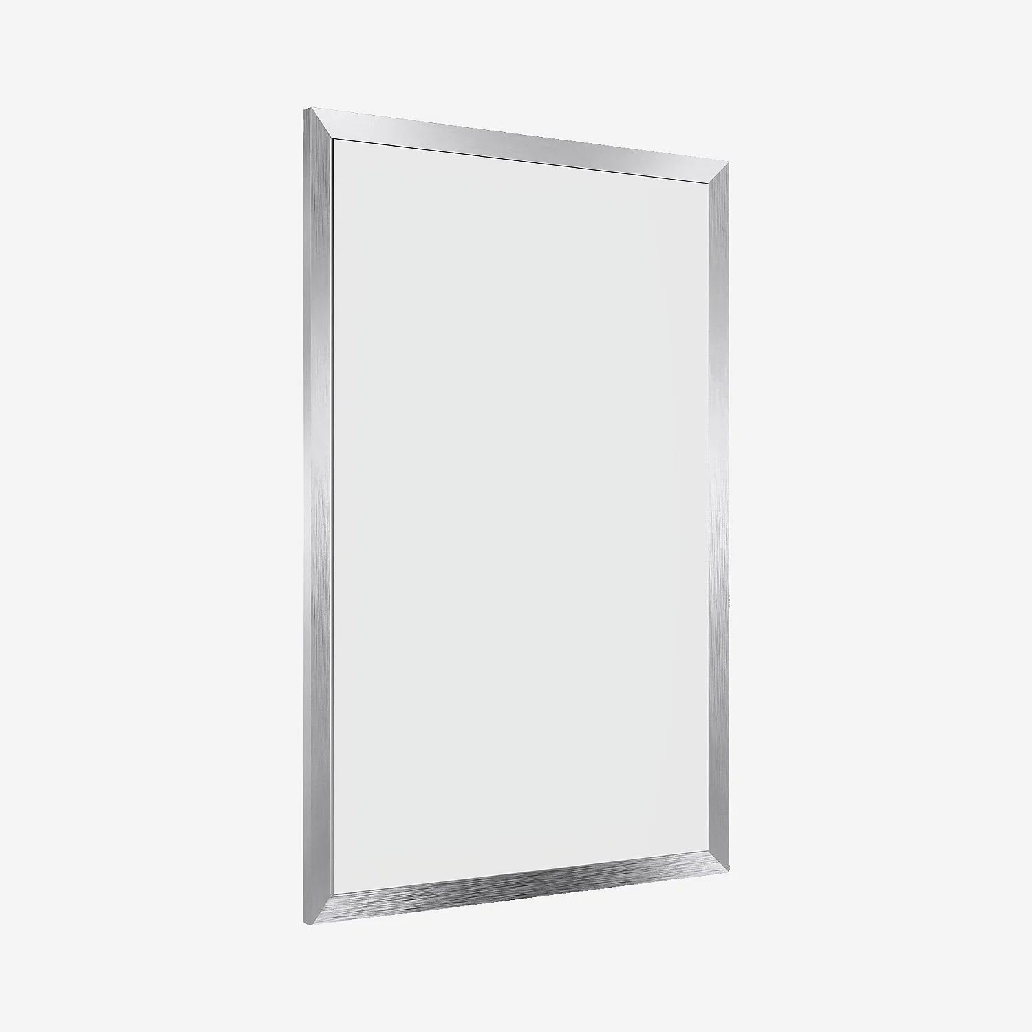 Miroir rectangulaire en aluminium - 120 x 80 cm - Chrome - 2