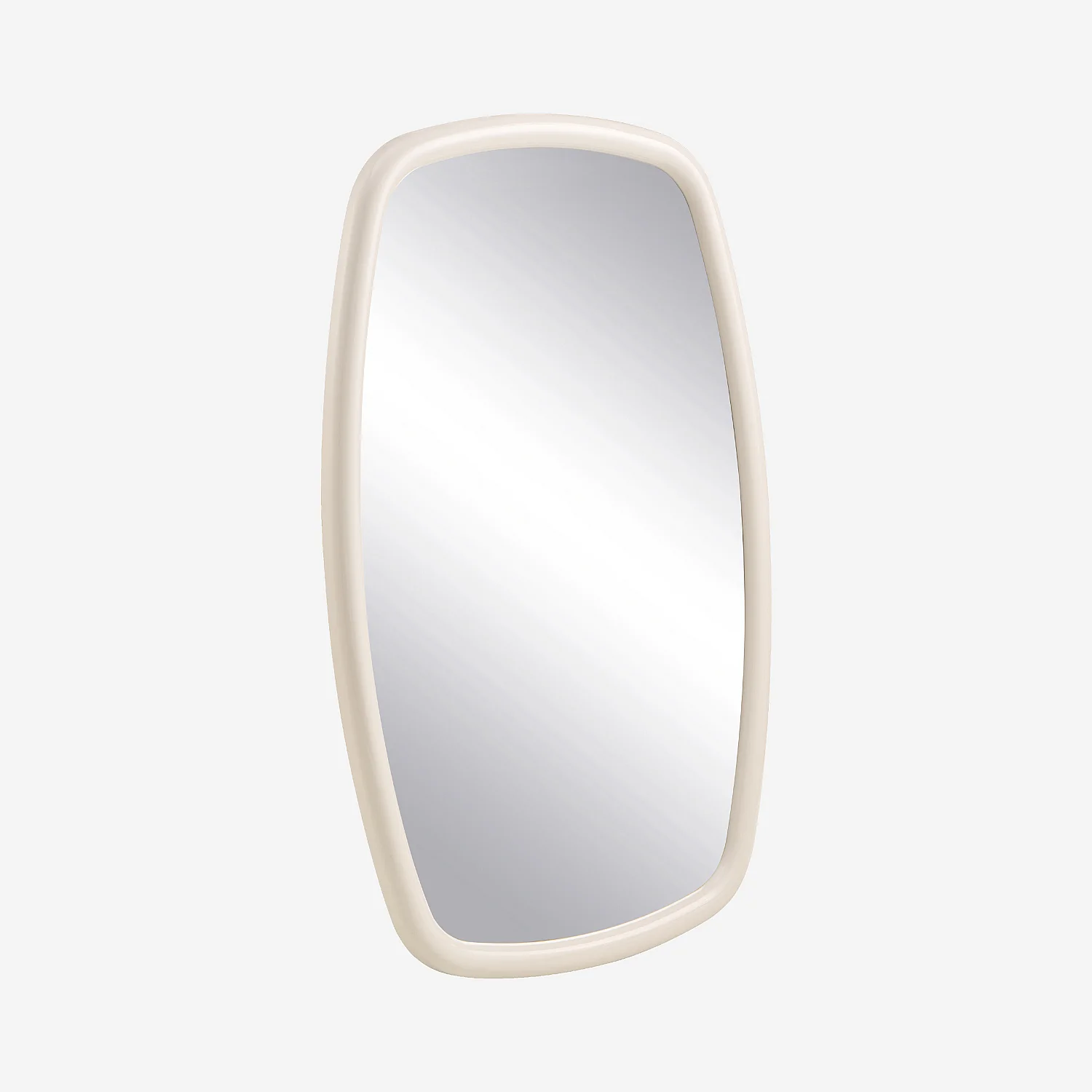 Miroir rectangulaire en bois laqué - 80 x 120 cm - Crème - 3